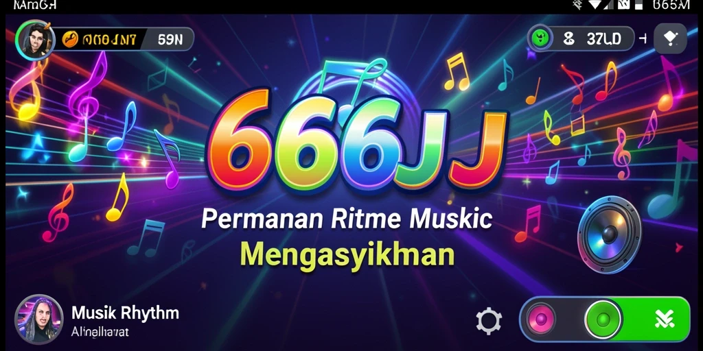 Tampilan antarmuka <strong>666J</strong> yang menarik saat bermain Musik Rhythm.